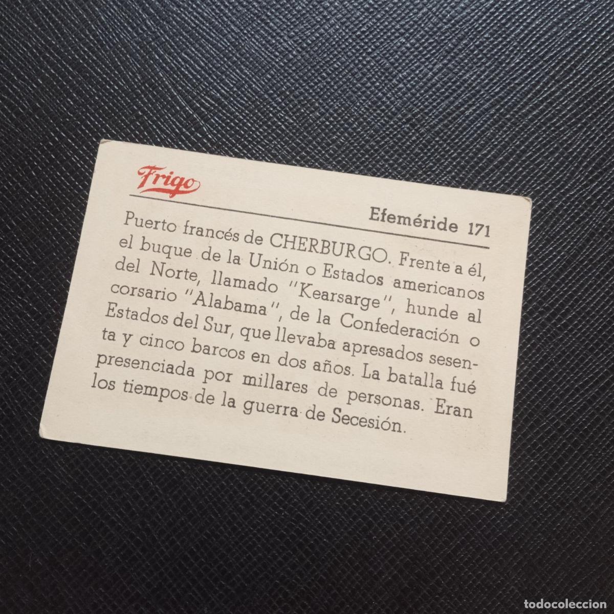 Coleccionismo cromos antiguos: 171 EFEMERIDE FRIGO CROMO - CC8 - Foto 2