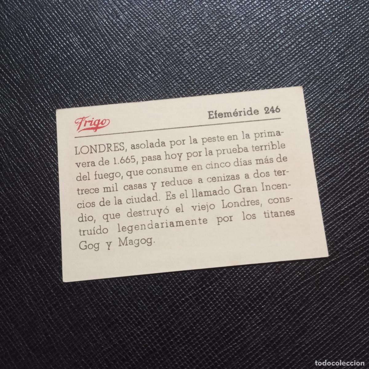 Coleccionismo cromos antiguos: 246 EFEMERIDE FRIGO CROMO - CC8 - Foto 2