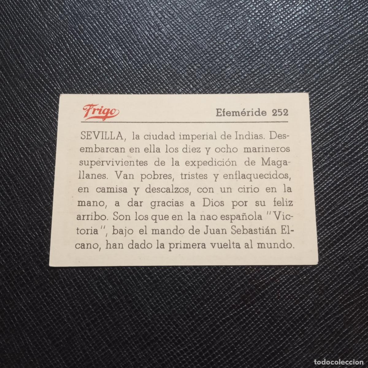 Coleccionismo cromos antiguos: 252 EFEMERIDE FRIGO CROMO - CC8 - Foto 2