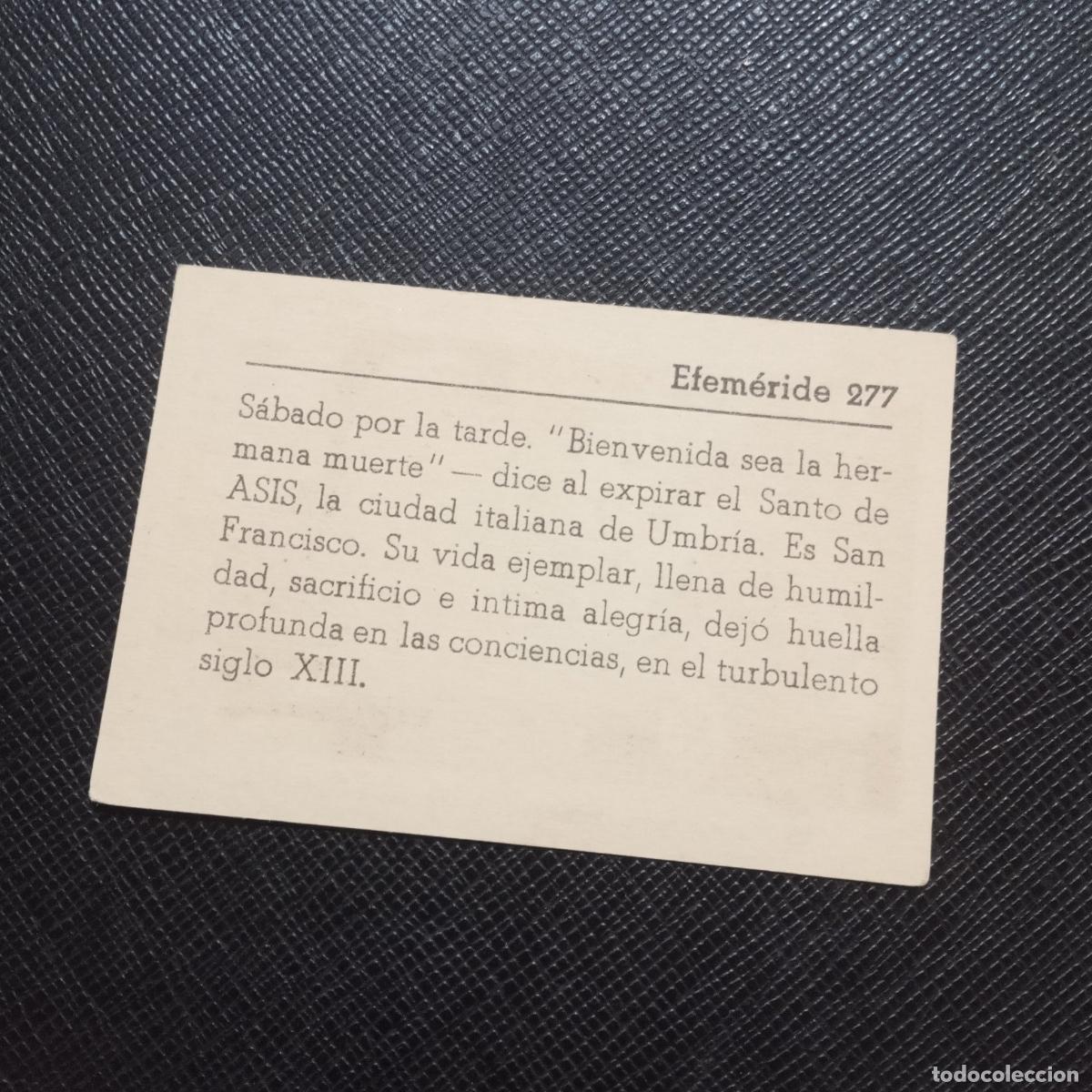 Coleccionismo cromos antiguos: 277 EFEMERIDE FRIGO CROMO - CC8 - Foto 2