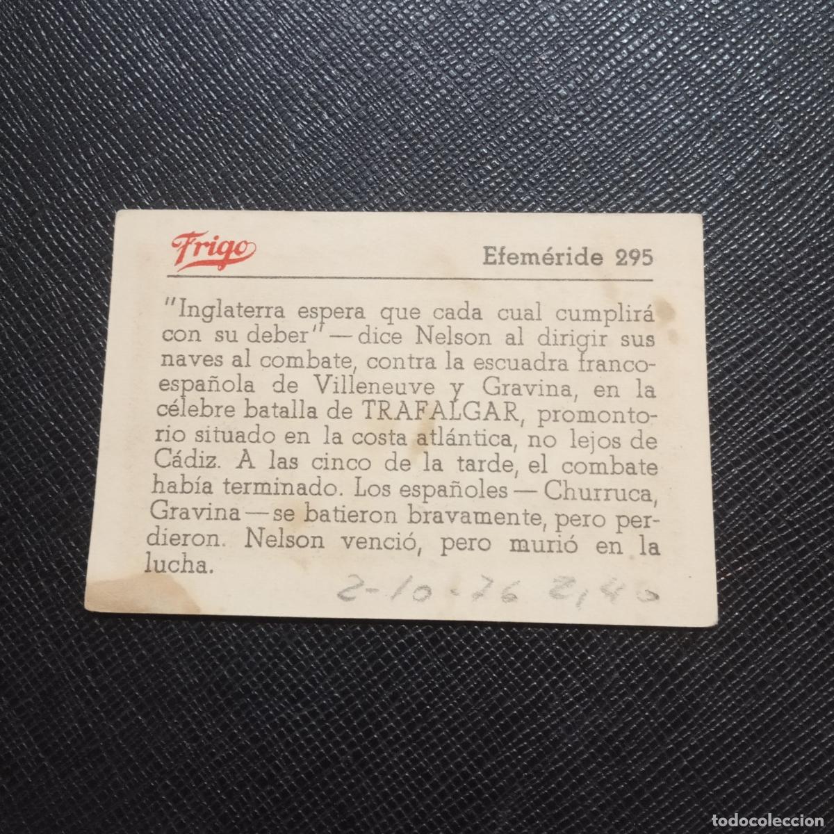 Coleccionismo cromos antiguos: 295 EFEMERIDE FRIGO CROMO - CC8 - Foto 2