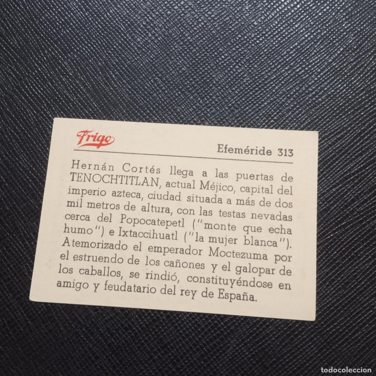 Coleccionismo cromos antiguos: 313 EFEMERIDE FRIGO CROMO - CC8 - Foto 2