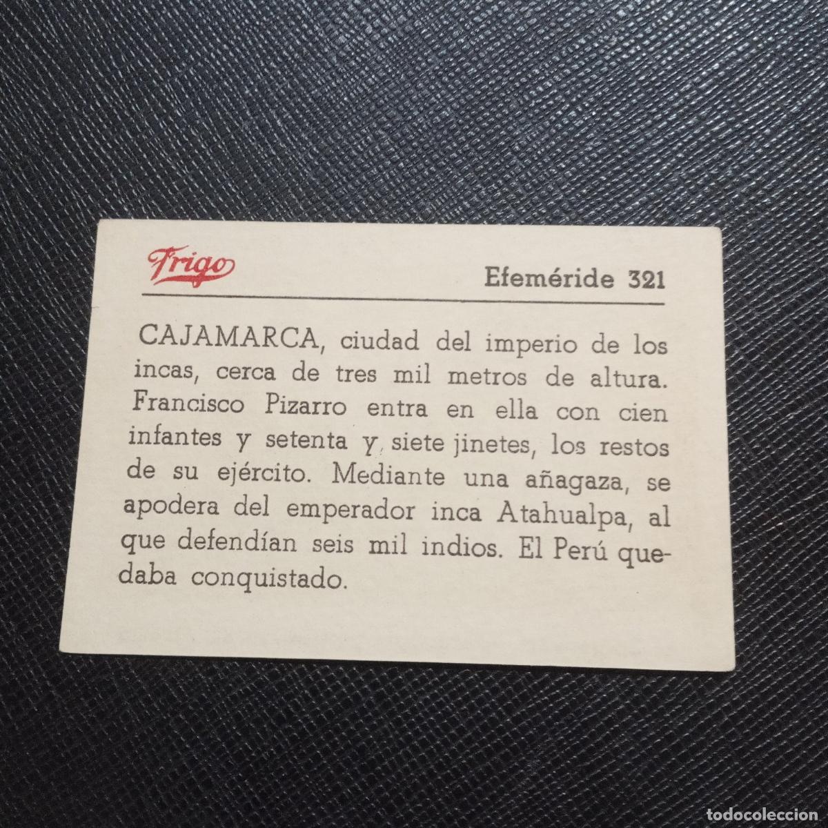 Coleccionismo cromos antiguos: 321 EFEMERIDE FRIGO CROMO - CC8 - Foto 2