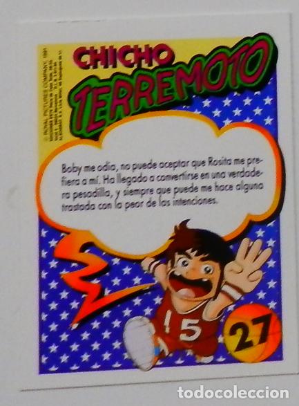Coleccionismo cromos antiguos: CHICHO TERREMOTO N&ordm;27 BOBY EDICIONES ESTE 1991 - Foto 2