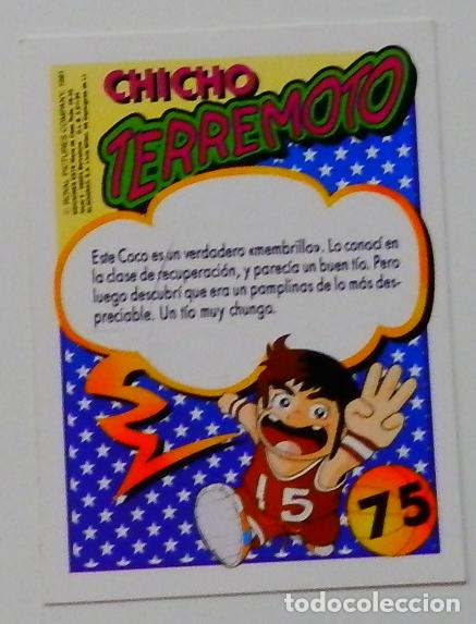 Coleccionismo cromos antiguos: CHICHO TERREMOTO N&ordm; 75 COCO EDICIONES ESTE 1991 - Foto 2