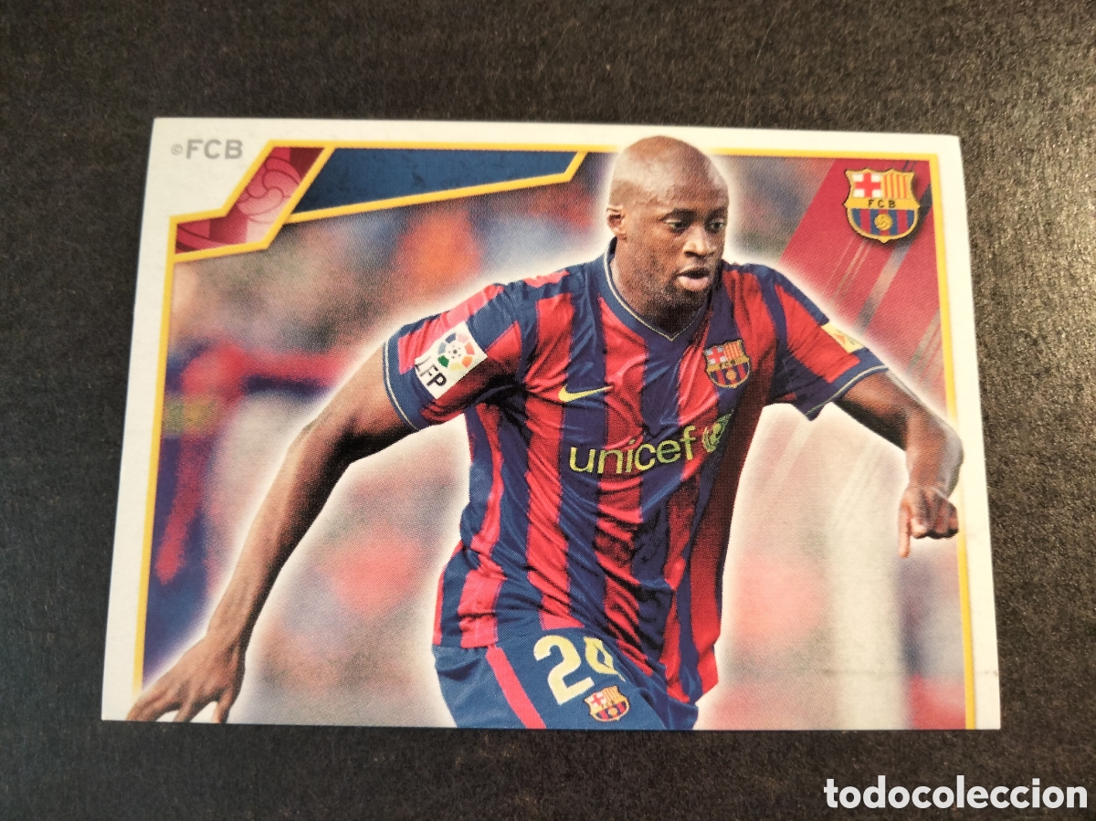 Colecionismo Cromos antigos: YAYA TOURE # 158 BAR&Ccedil;A DE LAS SEIS COPAS 2009/10 STICKER NUEVO SIN PEGAR. PANINI