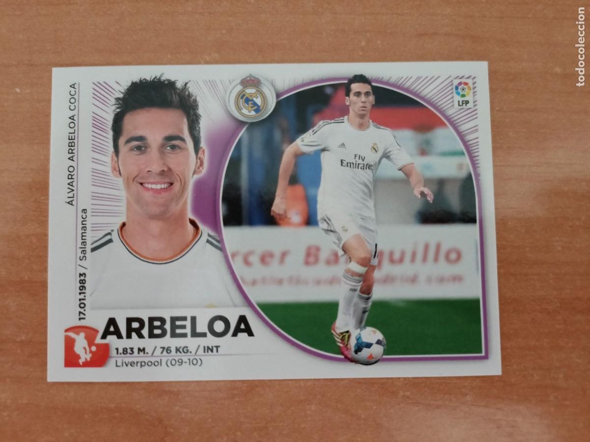 Coleccionismo cromos antiguos: arbeloa liga 2014 15