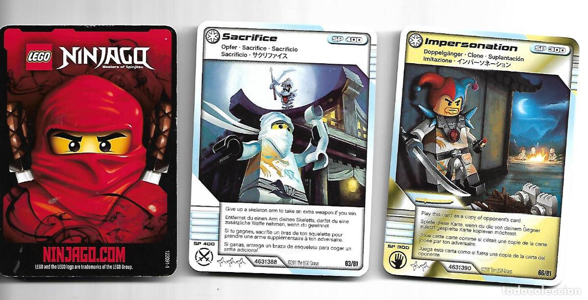 Coleccionismo cromos antiguos: 3 CROMOS DE LEGO NINJAGO - Foto 1