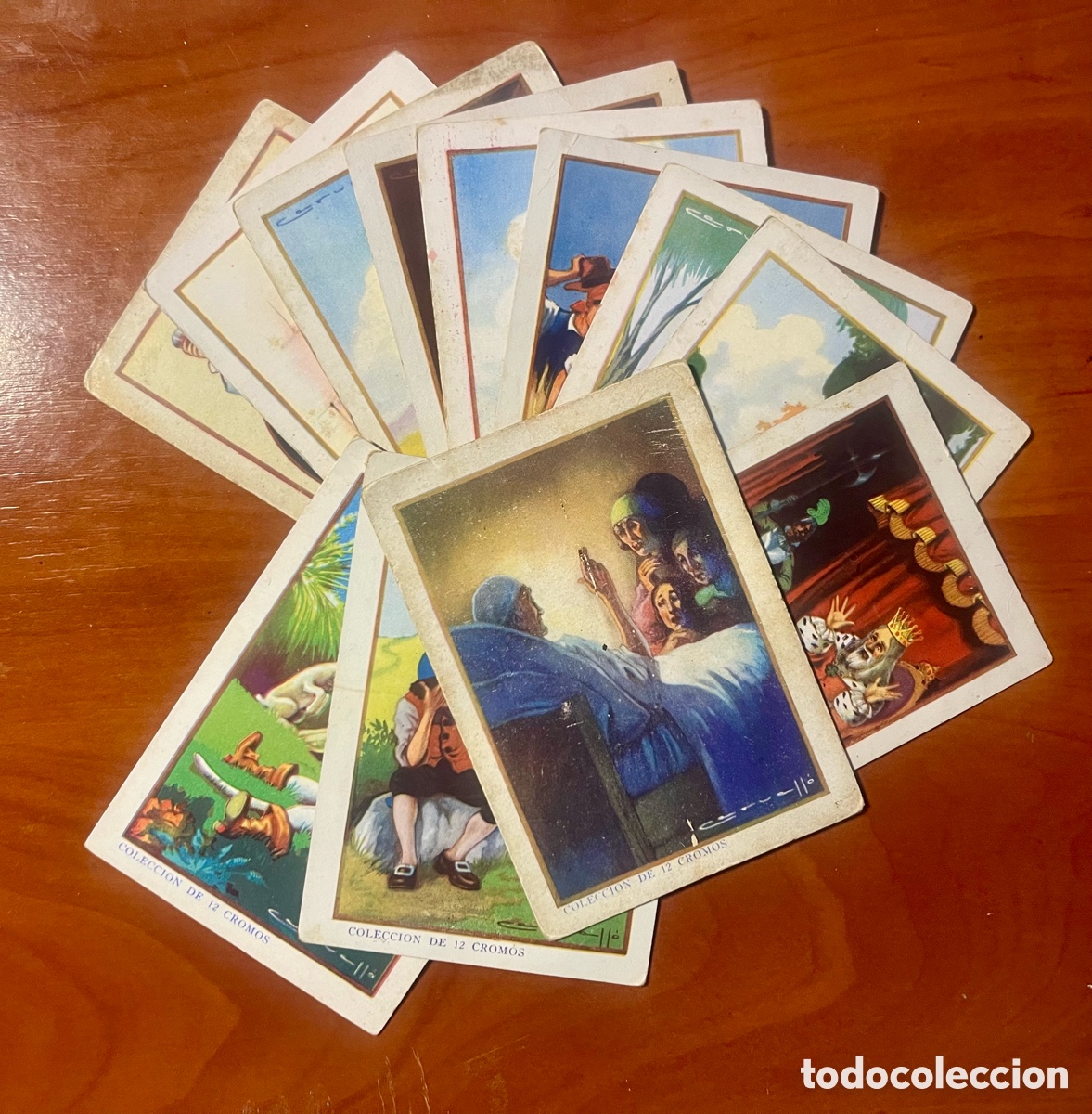 Coleccionismo cromos antiguos: EL GATO CON BOTAS, 12 CROMOS COMPLETA, (CHOCOLATES JUNCOSA) - Foto 1