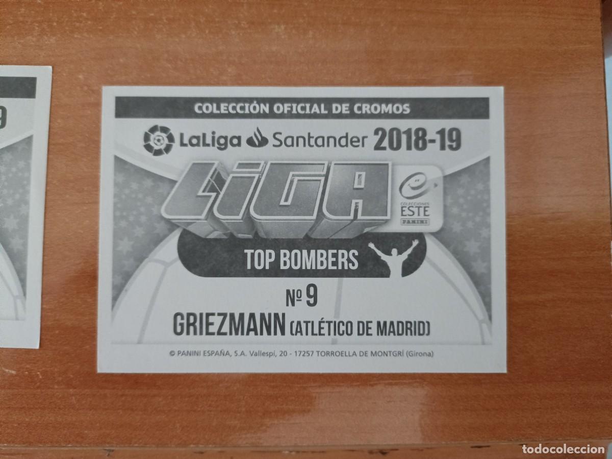 Coleccionismo cromos antiguos: griezmann top bombers 18 19 - Foto 2
