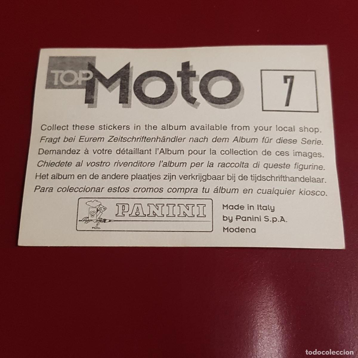 Coleccionismo cromos antiguos: PANINI - TOP MOTO - 7 - NUNCA PEGADO - Foto 2