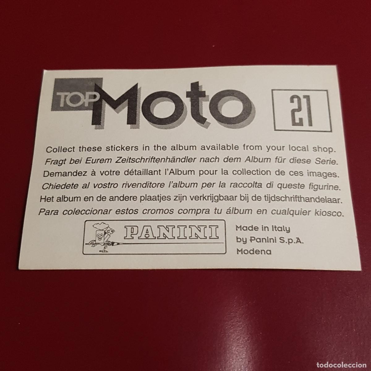 Coleccionismo cromos antiguos: PANINI - TOP MOTO - 21 - NUNCA PEGADO - Foto 2