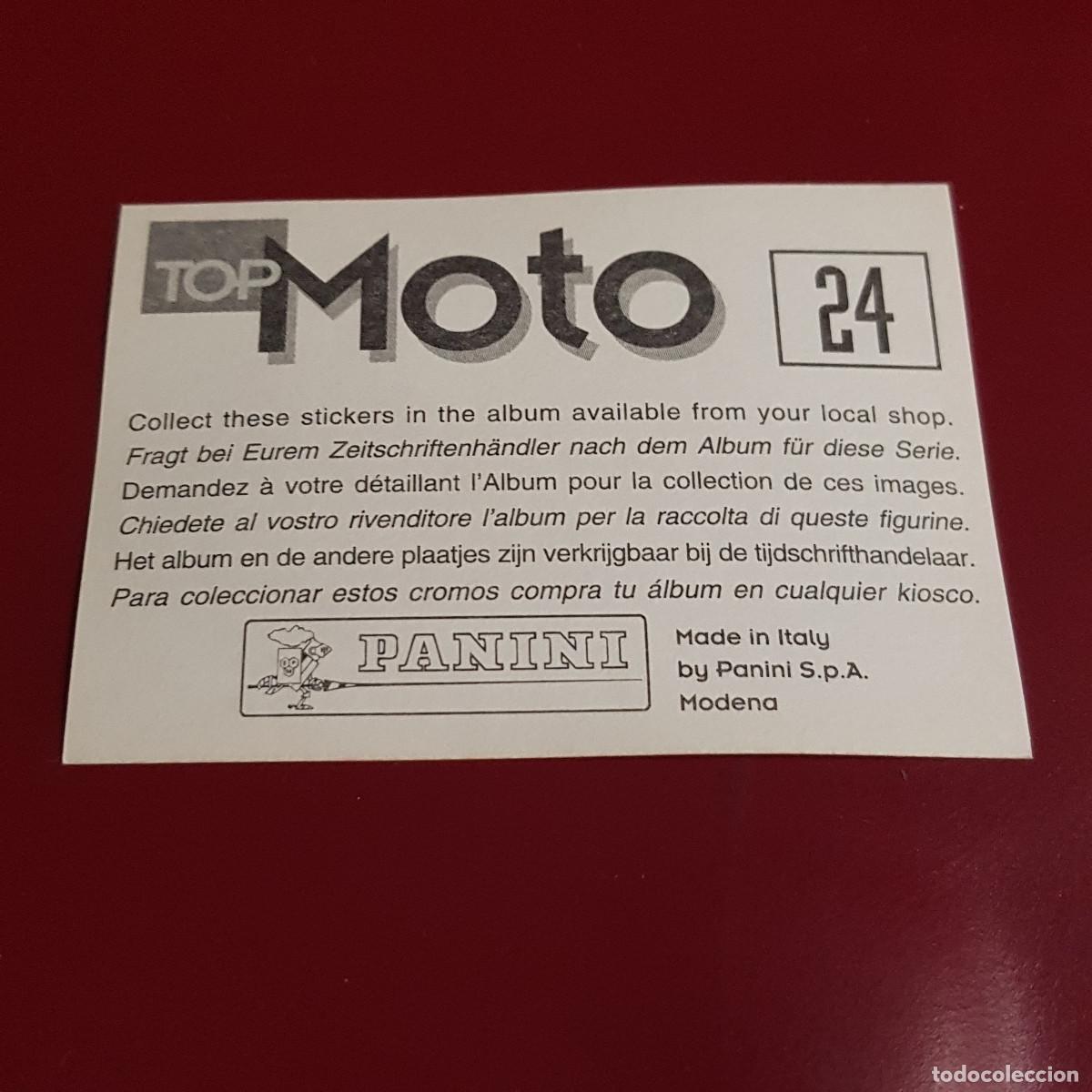 Coleccionismo cromos antiguos: PANINI - TOP MOTO - 24 - NUNCA PEGADO - Foto 2