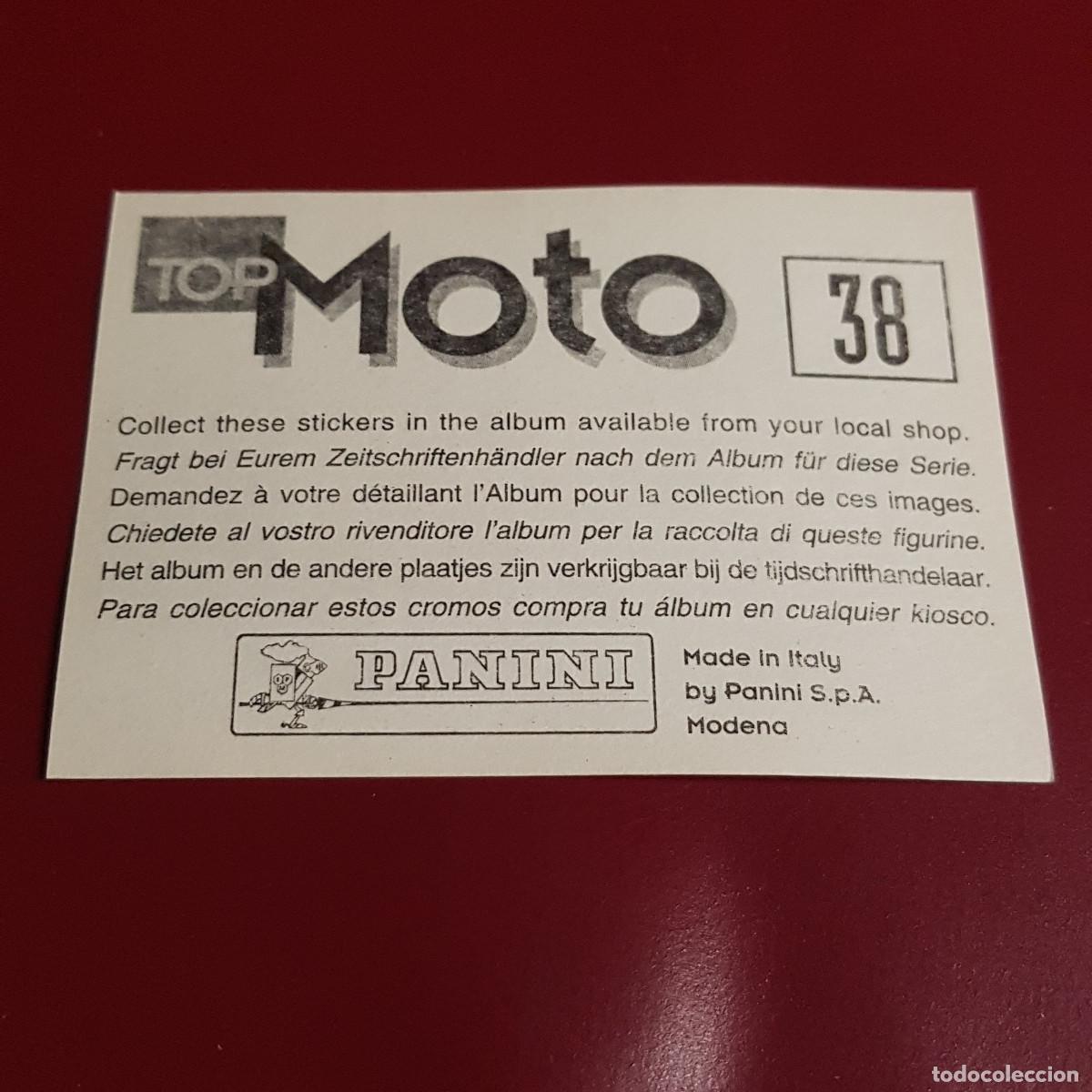 Coleccionismo cromos antiguos: PANINI - TOP MOTO - 38 - NUNCA PEGADO - Foto 2