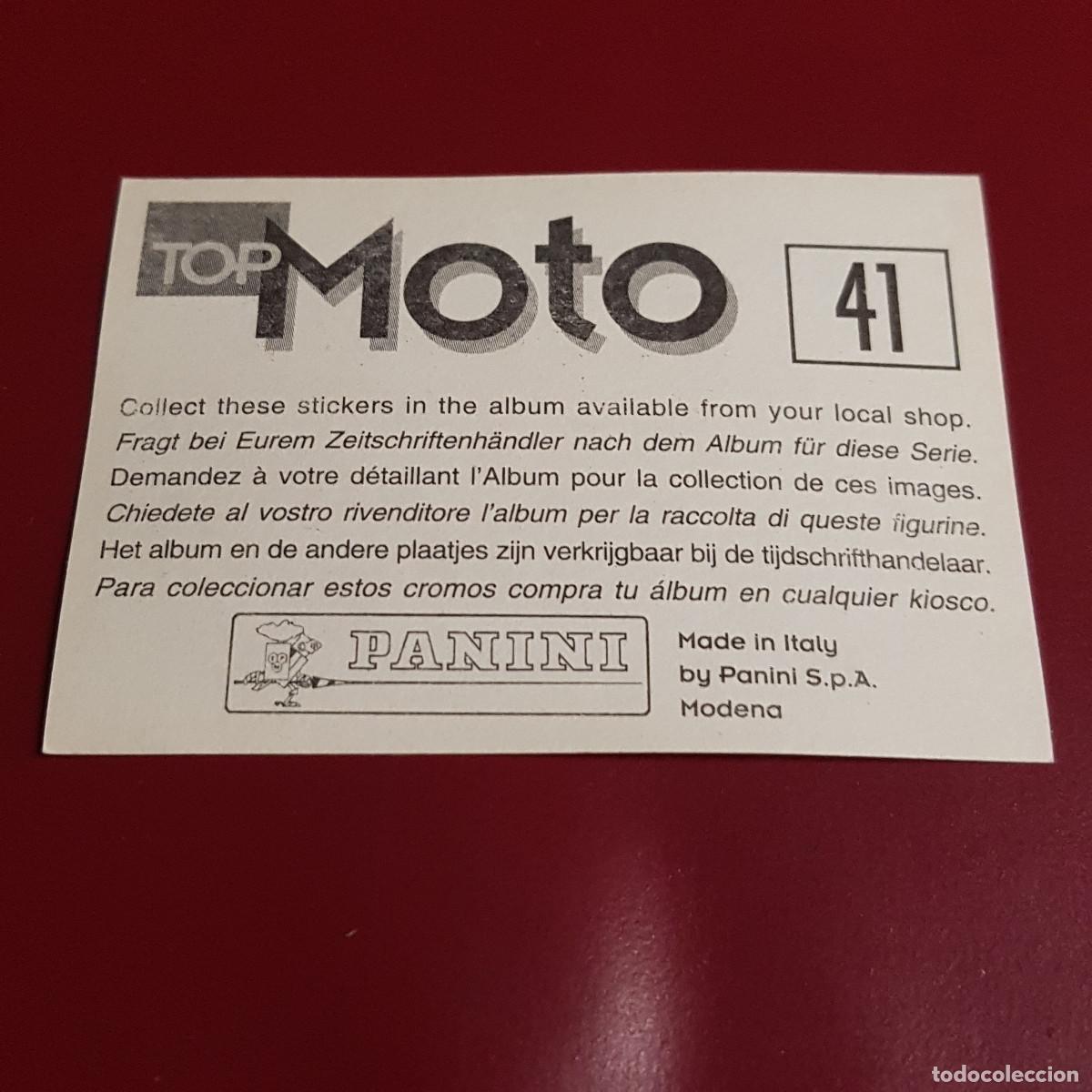 Coleccionismo cromos antiguos: PANINI - TOP MOTO - 41 - NUNCA PEGADO - Foto 2