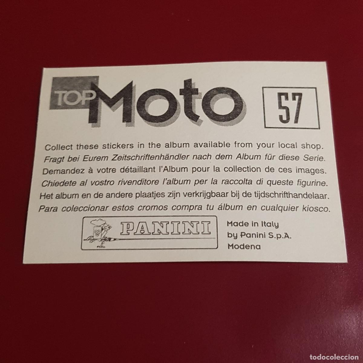 Coleccionismo cromos antiguos: PANINI - TOP MOTO - 57 - NUNCA PEGADO - Foto 2