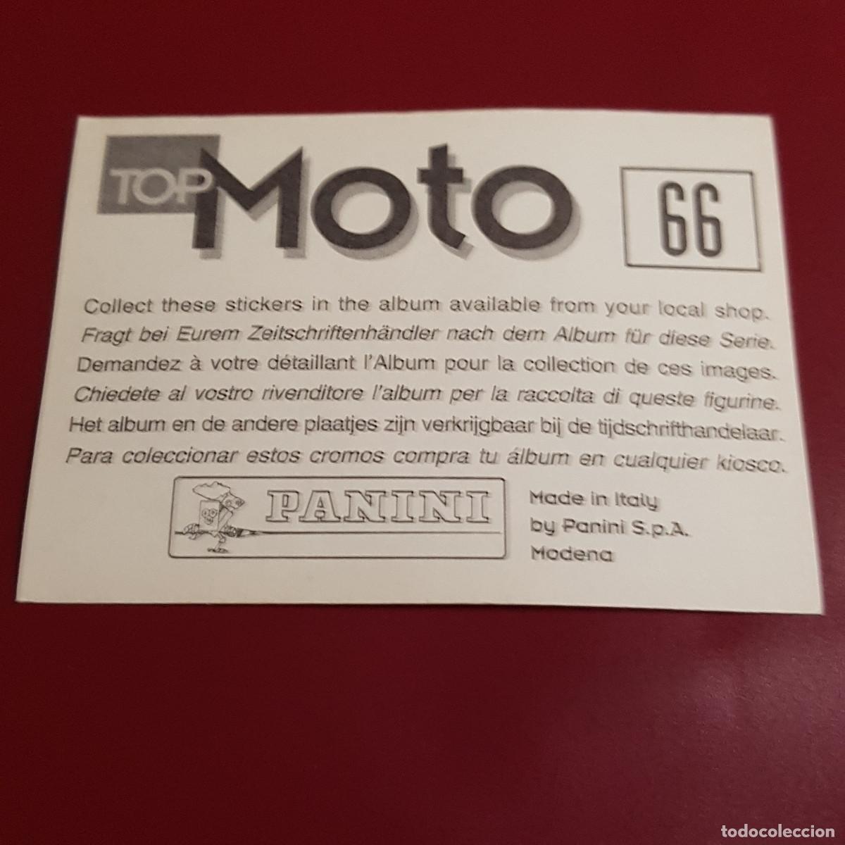 Coleccionismo cromos antiguos: PANINI - TOP MOTO - 66 - NUNCA PEGADO - Foto 2