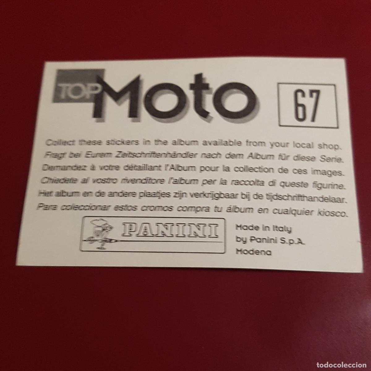 Coleccionismo cromos antiguos: PANINI - TOP MOTO - 67 - NUNCA PEGADO - Foto 2
