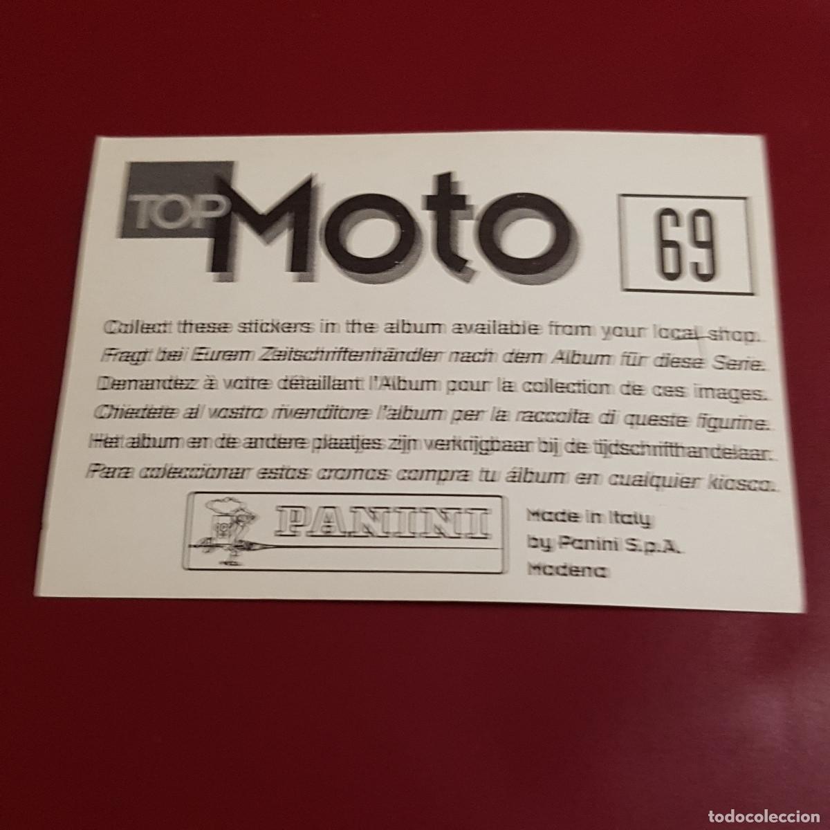 Coleccionismo cromos antiguos: PANINI - TOP MOTO - 69 - NUNCA PEGADO - Foto 2