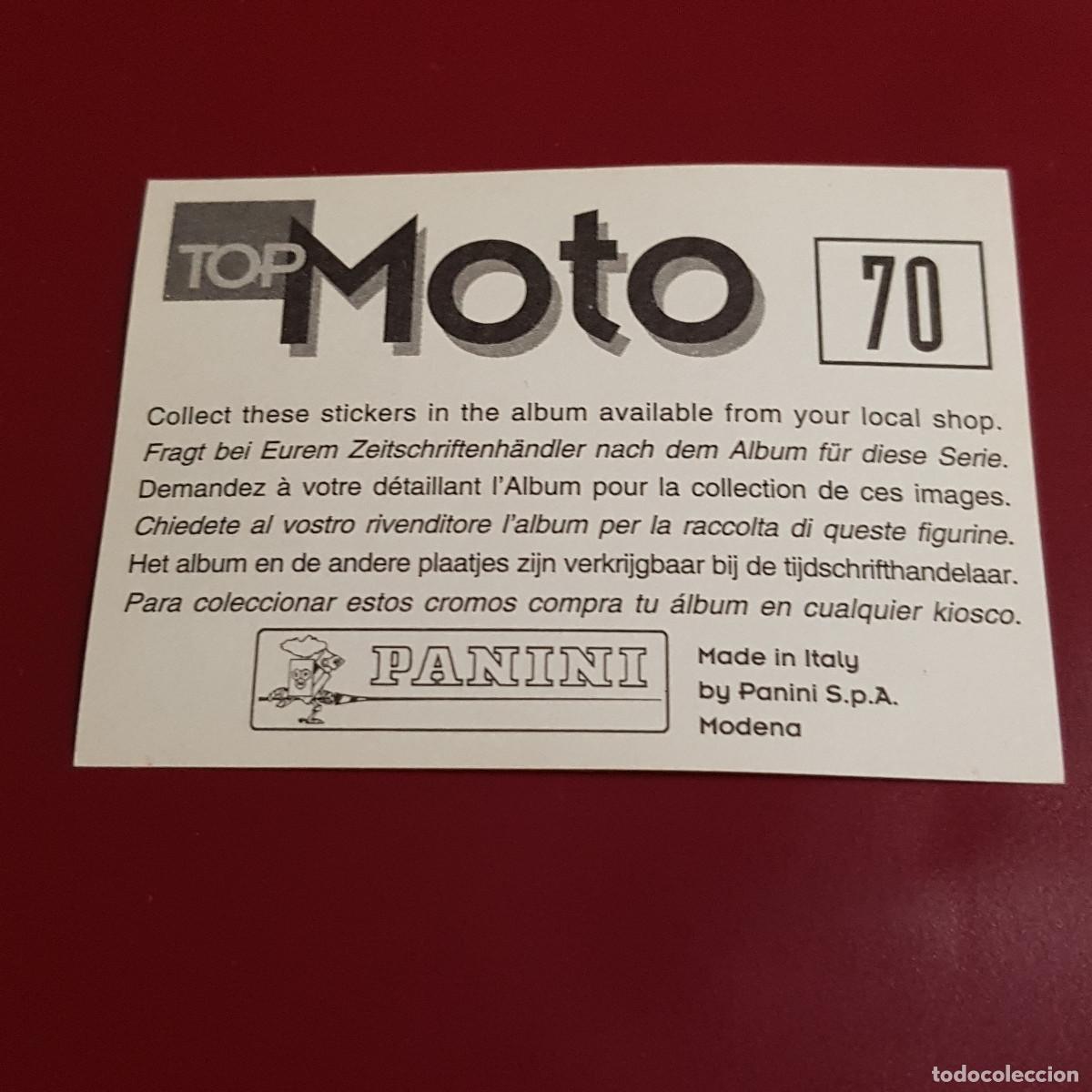 Coleccionismo cromos antiguos: PANINI - TOP MOTO - 70 - NUNCA PEGADO - Foto 2