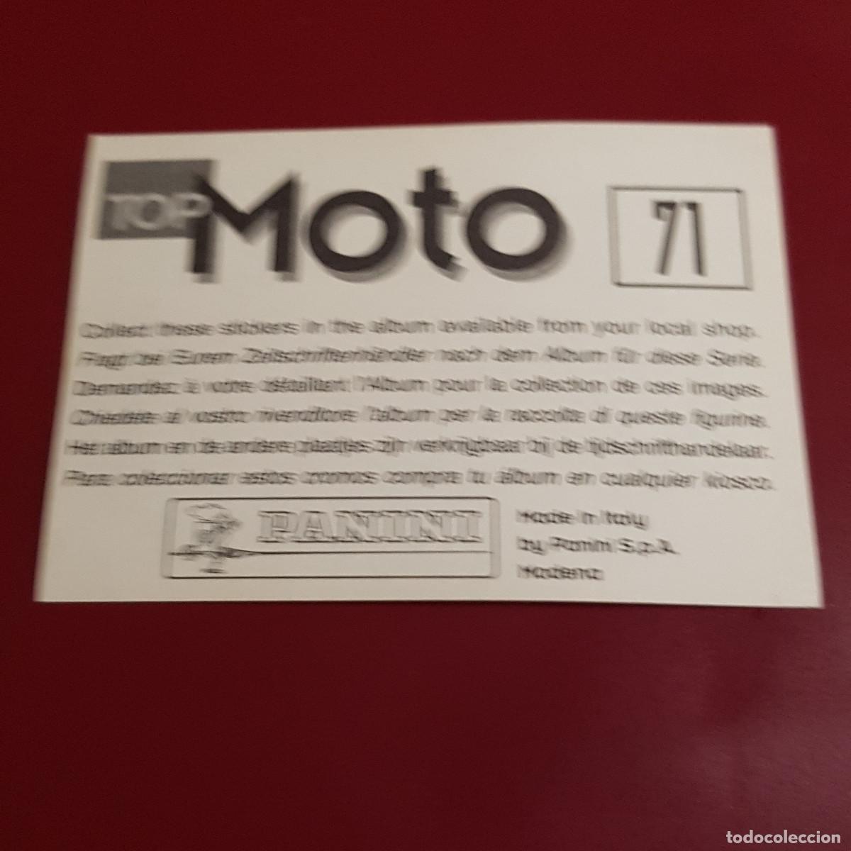 Coleccionismo cromos antiguos: PANINI - TOP MOTO - 71 - NUNCA PEGADO - Foto 2