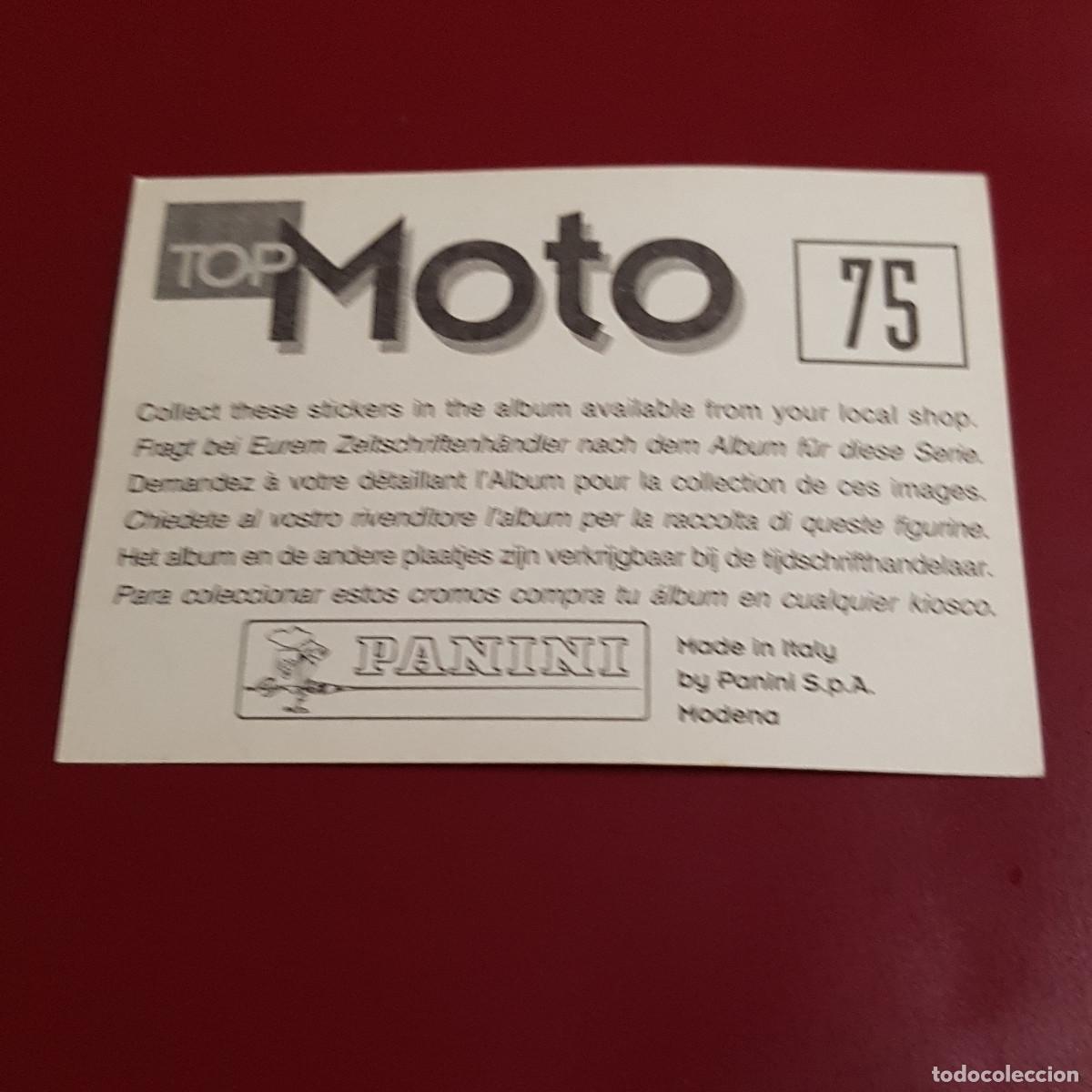 Coleccionismo cromos antiguos: PANINI - TOP MOTO - 75 - NUNCA PEGADO - Foto 2