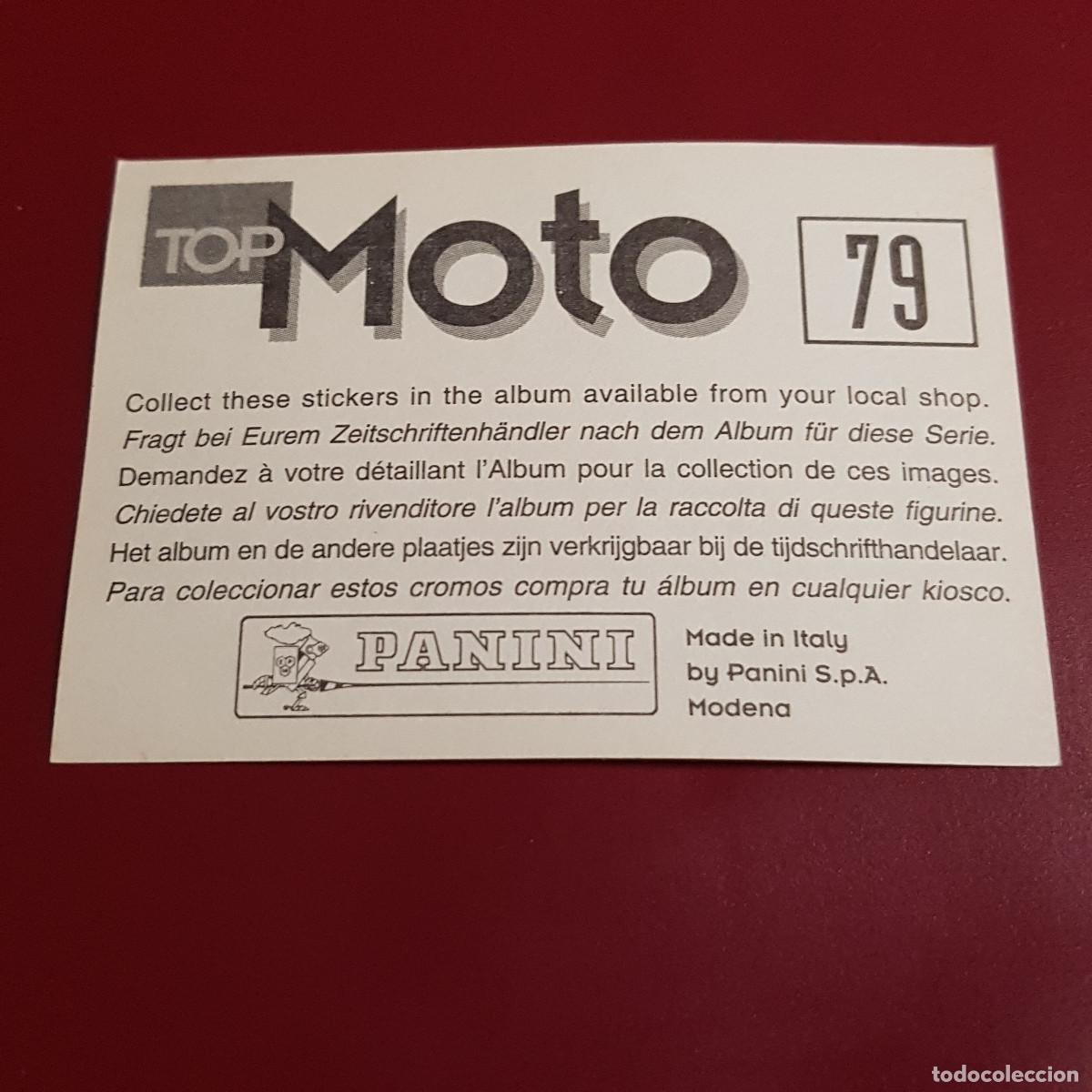 Coleccionismo cromos antiguos: PANINI - TOP MOTO - 79 - NUNCA PEGADO - Foto 2