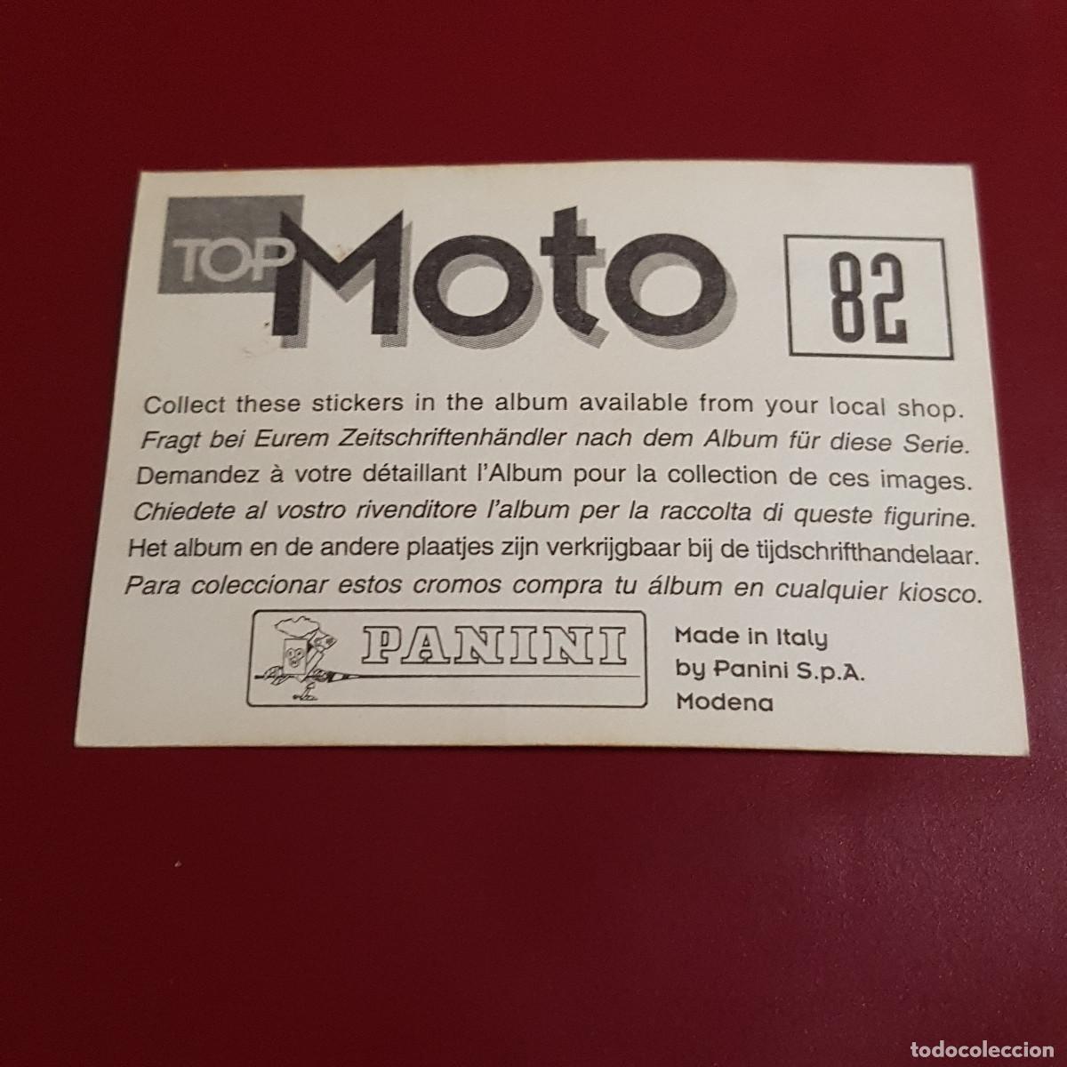 Coleccionismo cromos antiguos: PANINI - TOP MOTO - 82 - NUNCA PEGADO - Foto 2
