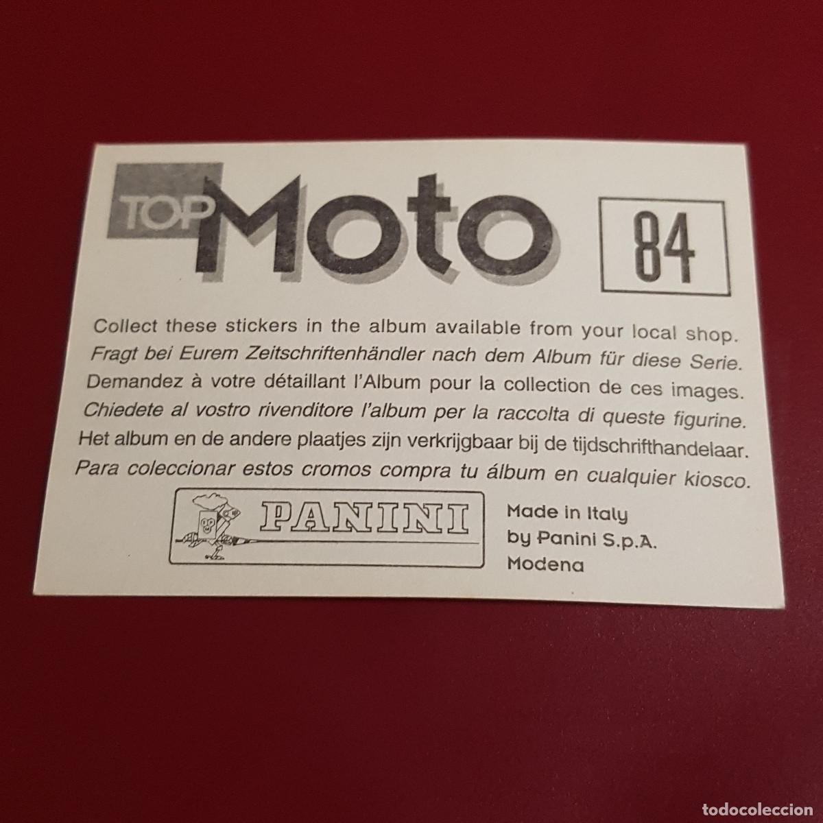 Coleccionismo cromos antiguos: PANINI - TOP MOTO - 84 - NUNCA PEGADO - Foto 2