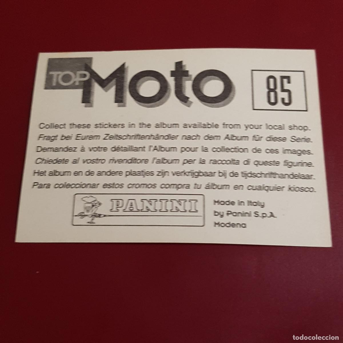 Coleccionismo cromos antiguos: PANINI - TOP MOTO - 85 - NUNCA PEGADO - Foto 2