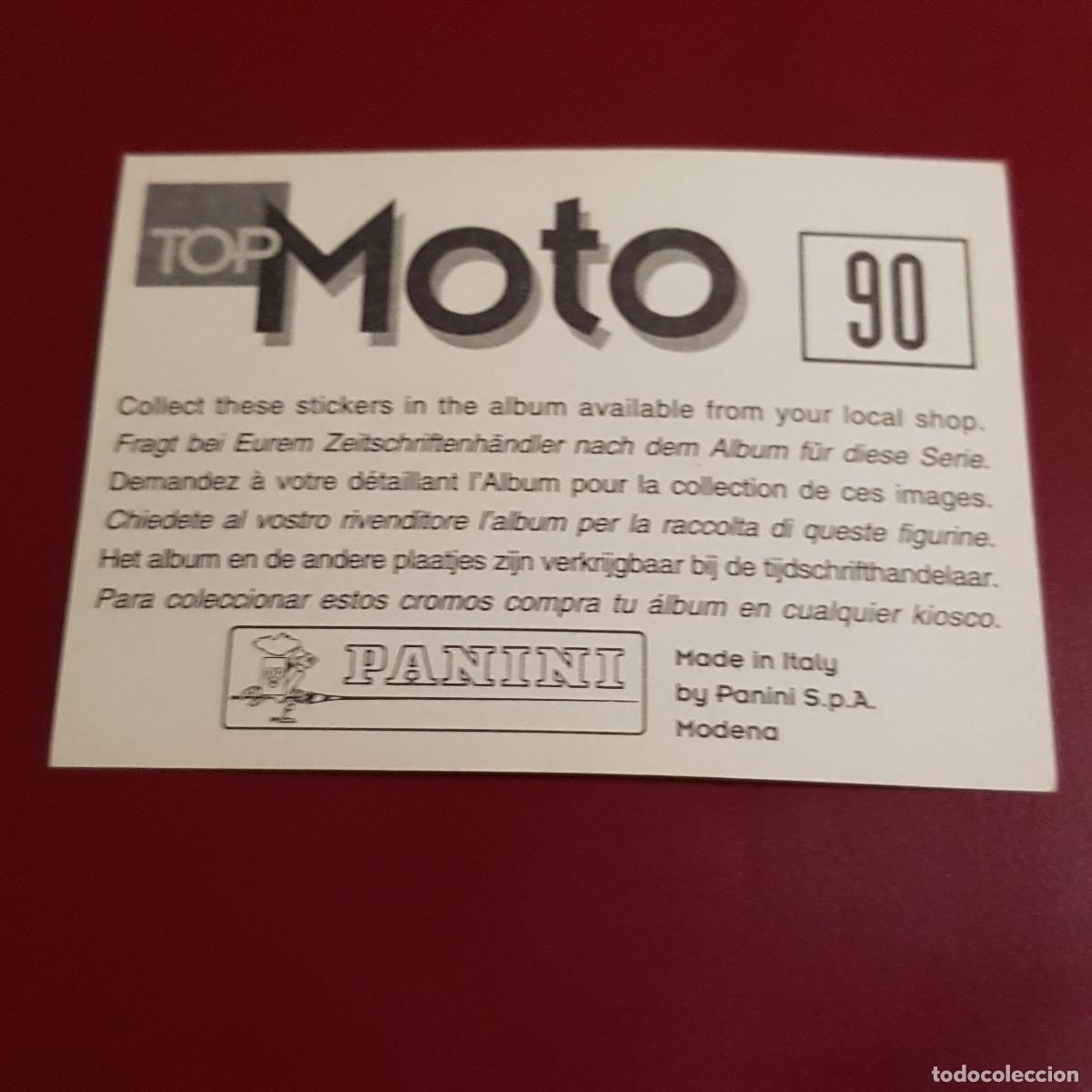 Coleccionismo cromos antiguos: PANINI - TOP MOTO - 90 - NUNCA PEGADO - Foto 2