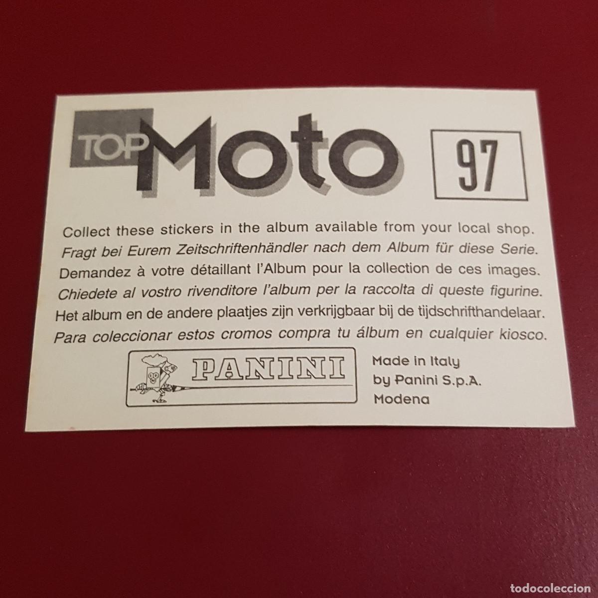 Coleccionismo cromos antiguos: PANINI - TOP MOTO - 97 - NUNCA PEGADO - Foto 2