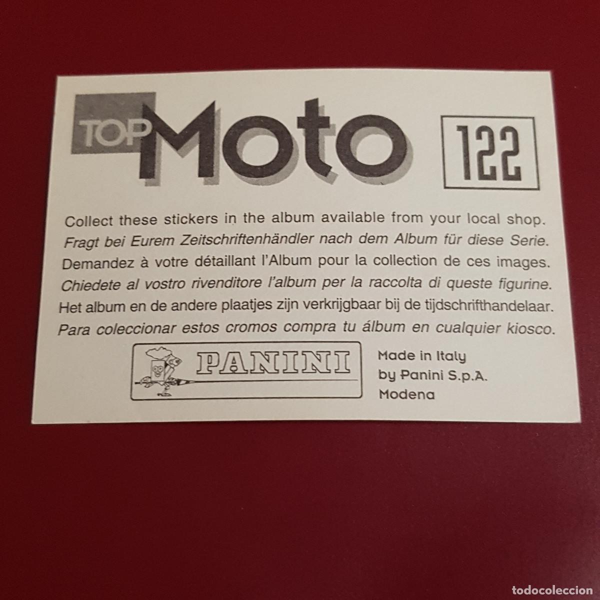 Coleccionismo cromos antiguos: PANINI - TOP MOTO - 122 - NUNCA PEGADO - Foto 2
