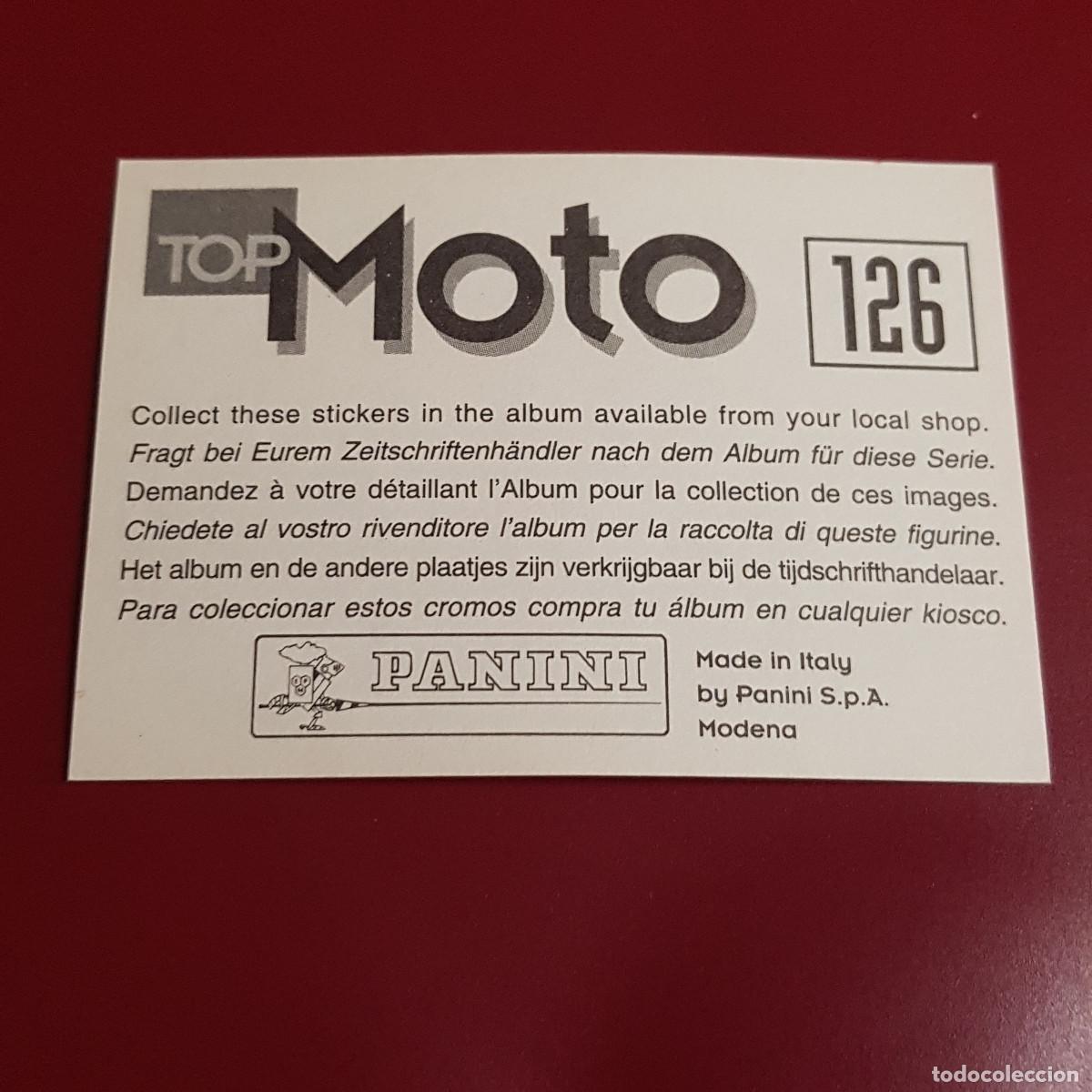 Coleccionismo cromos antiguos: PANINI - TOP MOTO - 126 - NUNCA PEGADO - Foto 2