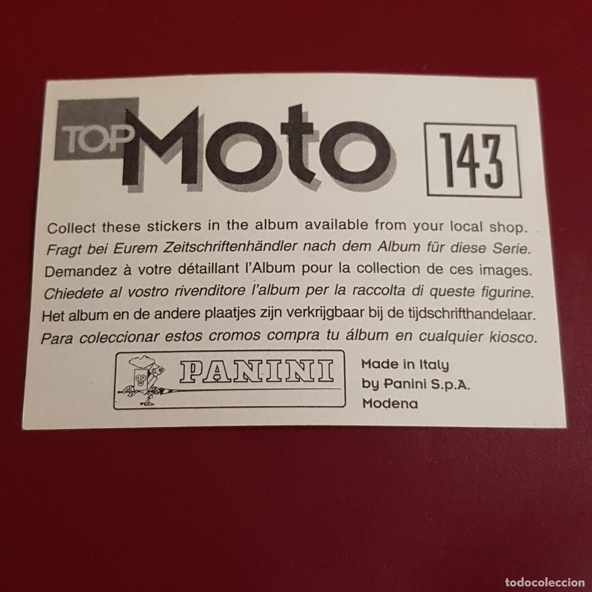 Coleccionismo cromos antiguos: PANINI - TOP MOTO - 143 - NUNCA PEGADO - Foto 2