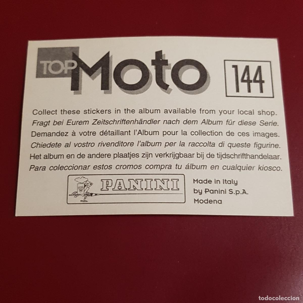 Coleccionismo cromos antiguos: PANINI - TOP MOTO - 144 - NUNCA PEGADO - Foto 2