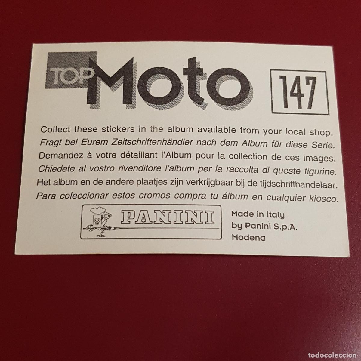 Coleccionismo cromos antiguos: PANINI - TOP MOTO - 147 - NUNCA PEGADO - Foto 2