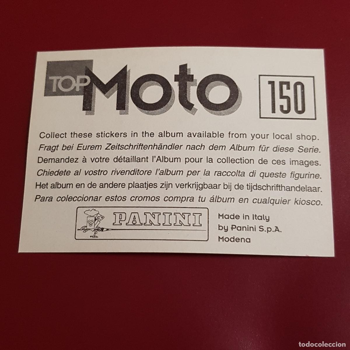 Coleccionismo cromos antiguos: PANINI - TOP MOTO - 150 - NUNCA PEGADO - Foto 2