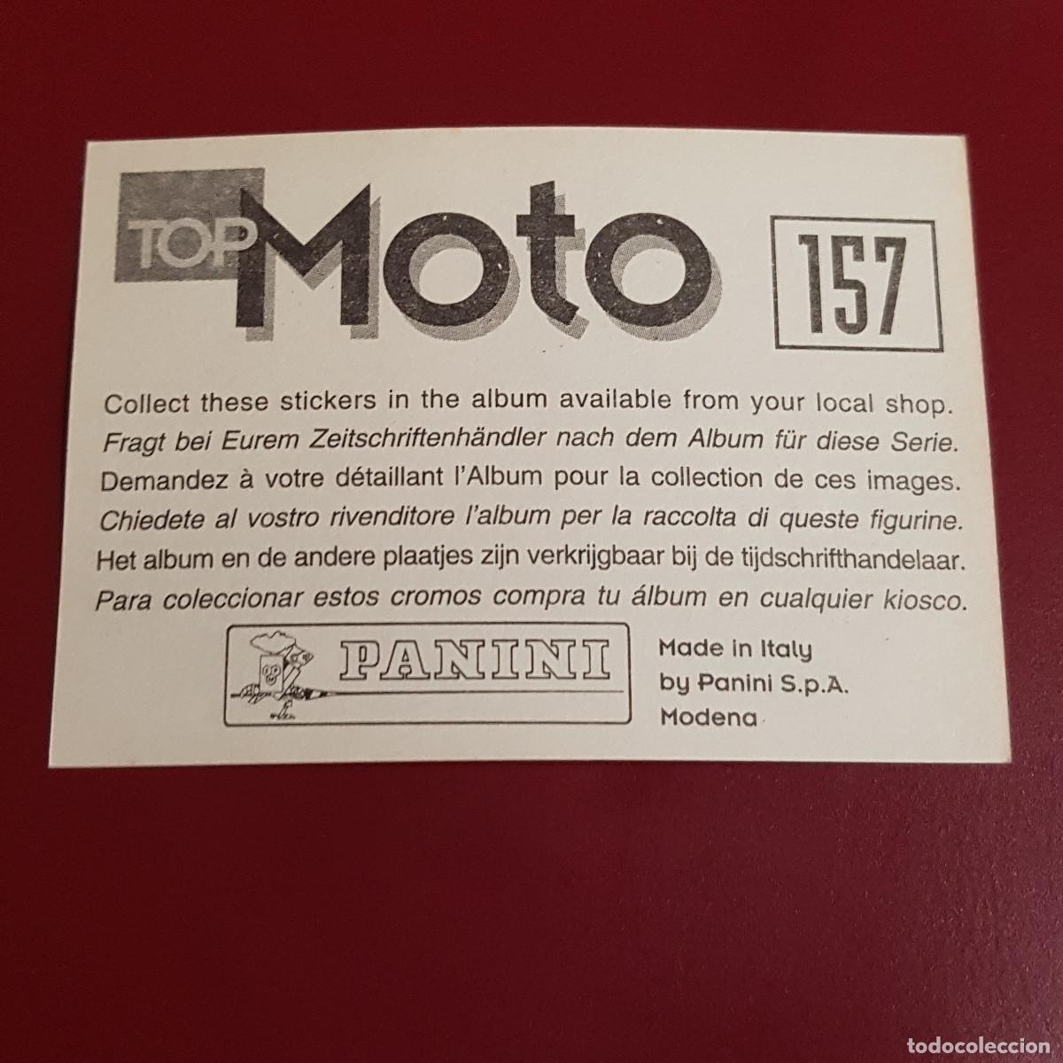 Coleccionismo cromos antiguos: PANINI - TOP MOTO - 157 - NUNCA PEGADO - Foto 2