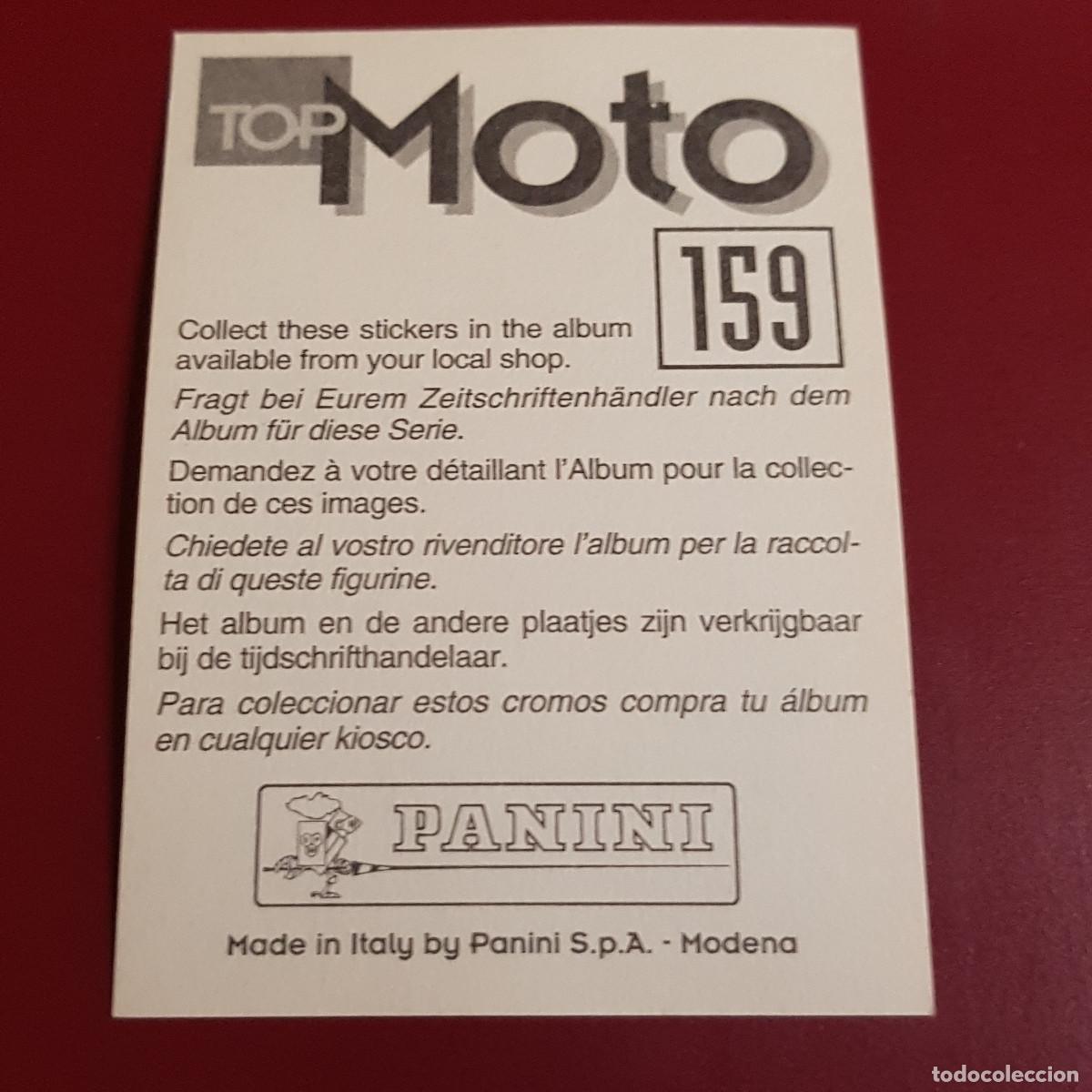 Coleccionismo cromos antiguos: PANINI - TOP MOTO - 159 - NUNCA PEGADO - Foto 2