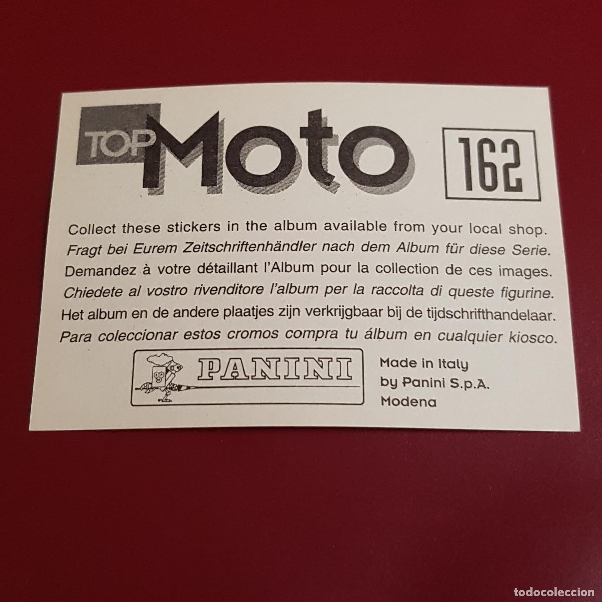 Coleccionismo cromos antiguos: PANINI - TOP MOTO - 162 - NUNCA PEGADO - Foto 2