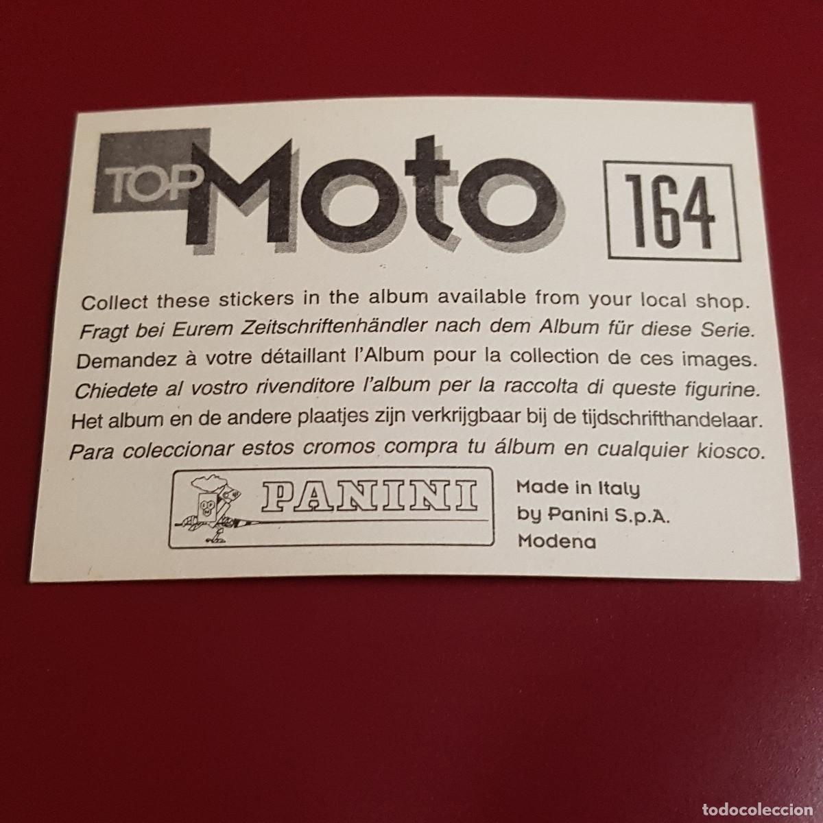 Coleccionismo cromos antiguos: PANINI - TOP MOTO - 164 - NUNCA PEGADO - Foto 2