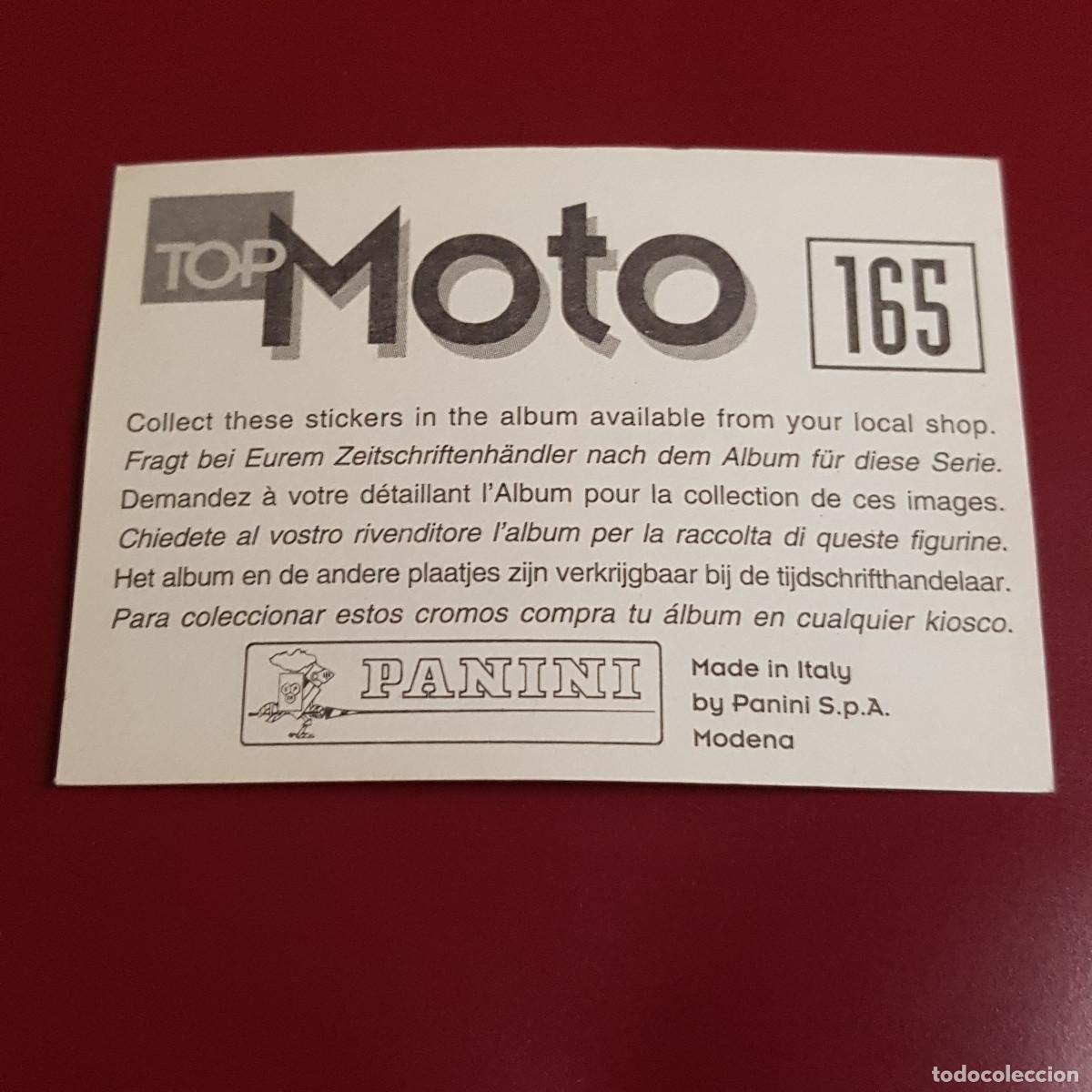 Coleccionismo cromos antiguos: PANINI - TOP MOTO - 165 - NUNCA PEGADO - Foto 2