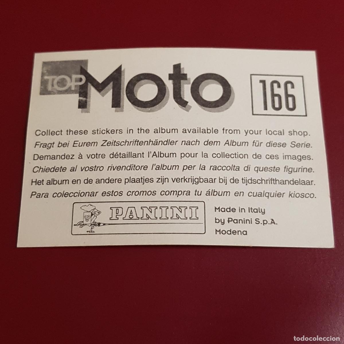 Coleccionismo cromos antiguos: PANINI - TOP MOTO - 166 - NUNCA PEGADO - Foto 2