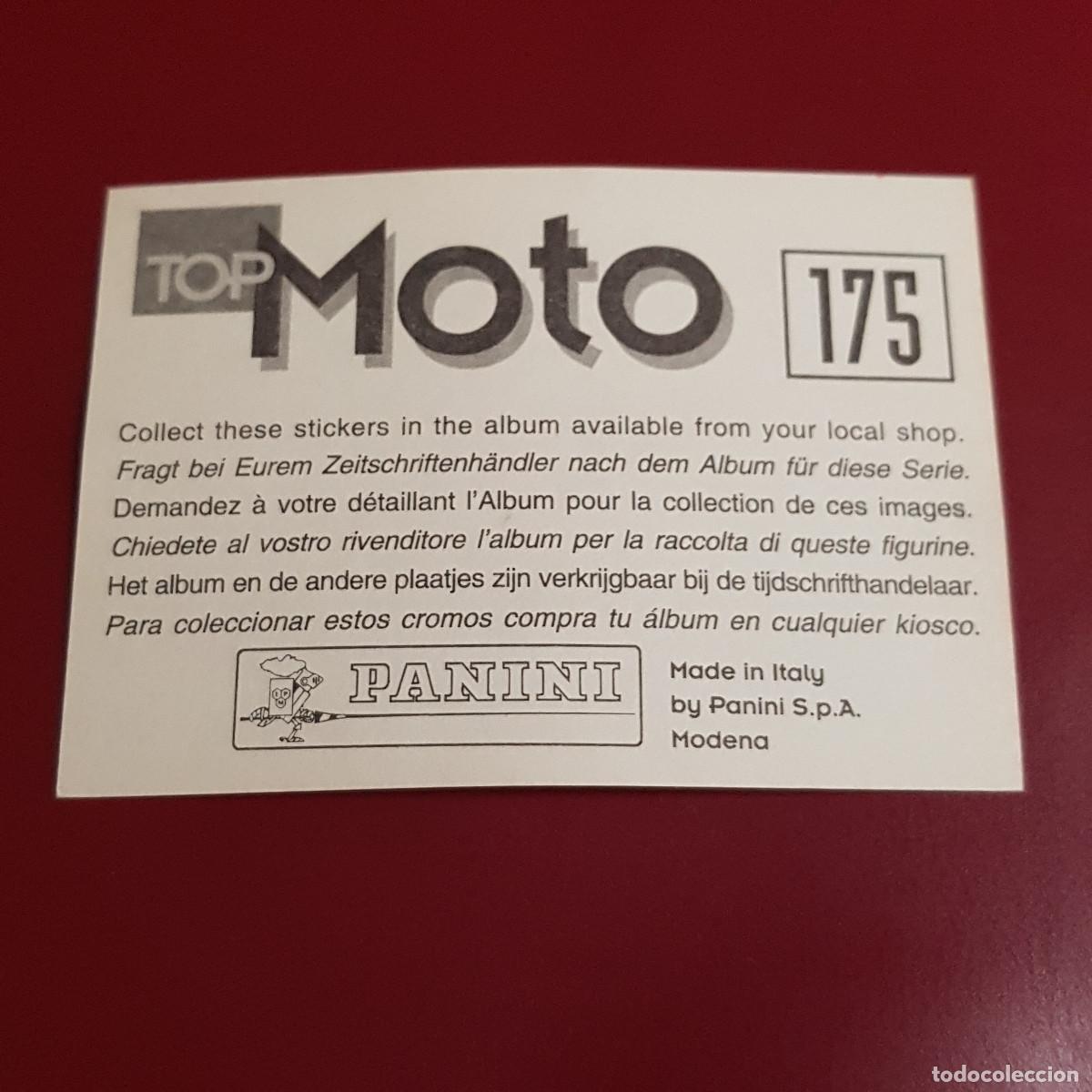 Coleccionismo cromos antiguos: PANINI - TOP MOTO - 175 - NUNCA PEGADO - Foto 2