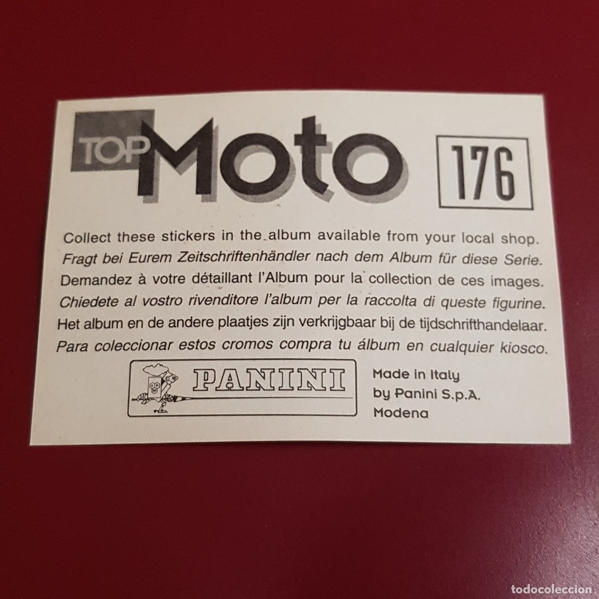 Coleccionismo cromos antiguos: PANINI - TOP MOTO - 176 - NUNCA PEGADO - Foto 2