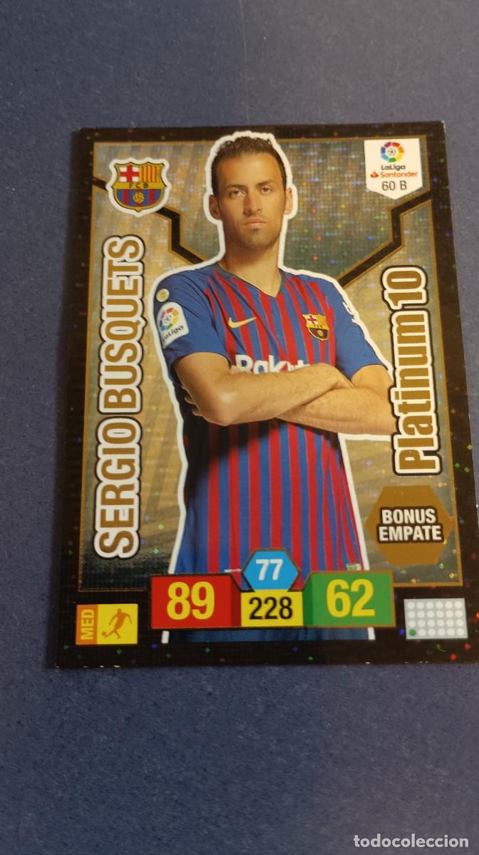 Coleccionismo cromos antiguos: SERGIO BUSQUETS PLATINUM10 18-19 - Foto 1