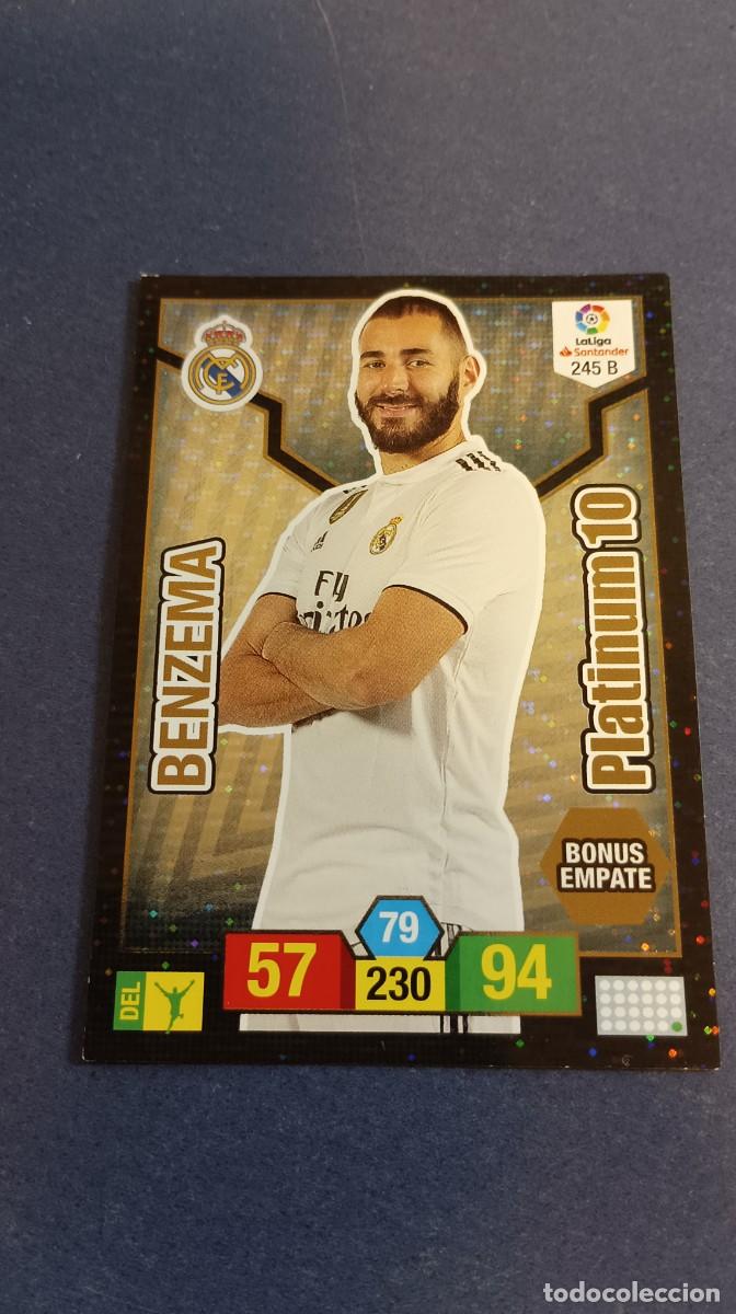 Coleccionismo cromos antiguos: BENZEMA PLATINUM10 18-19 - Foto 1