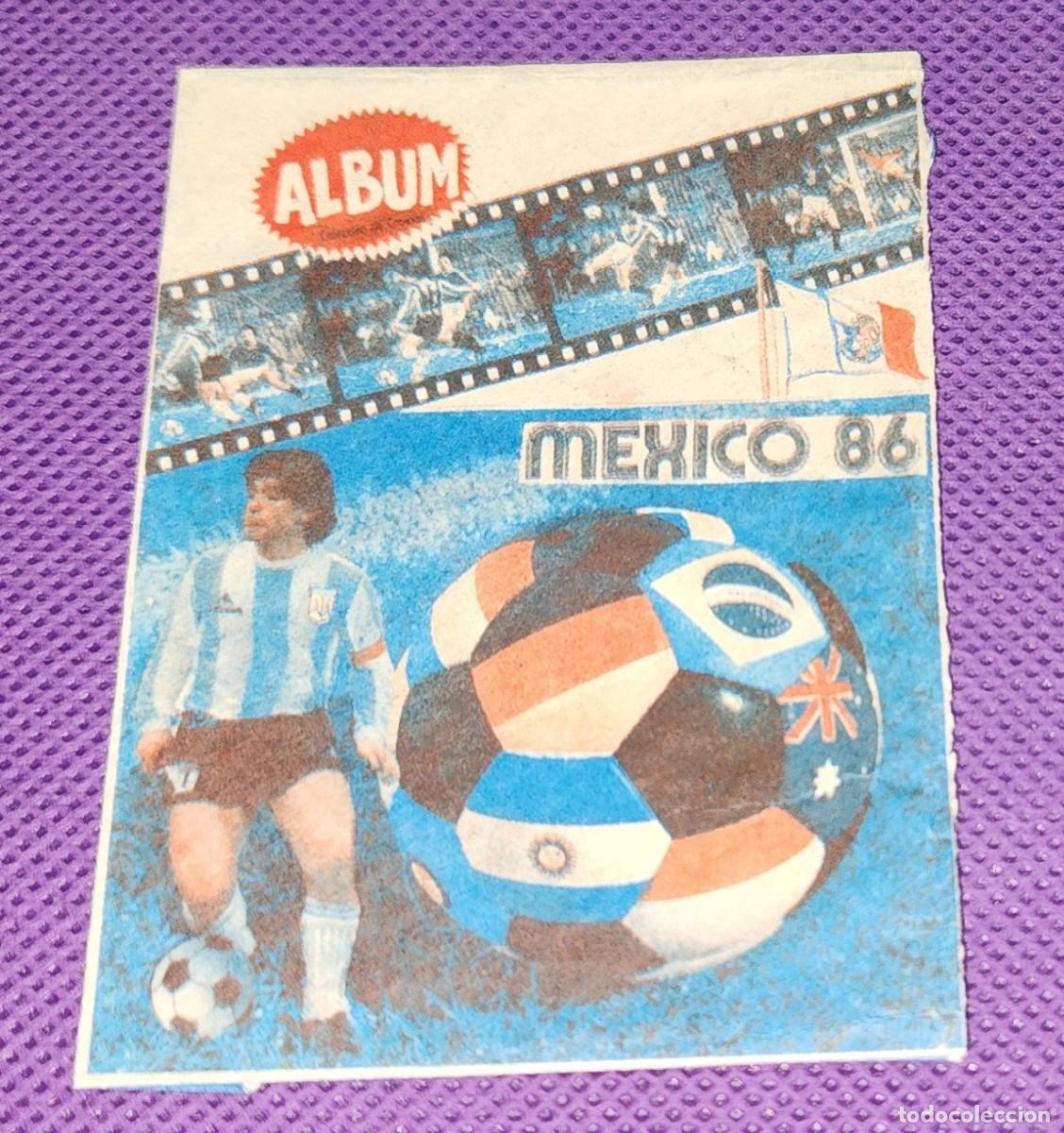 Coleccionismo Cromos antiguos: Mundial MEXICO 86 - MARADONA sobre VAC&Iacute;O de cromos / stickers PER&Uacute; - ATENCION SOLAMENTE SOBRE VAC&Iacute;O