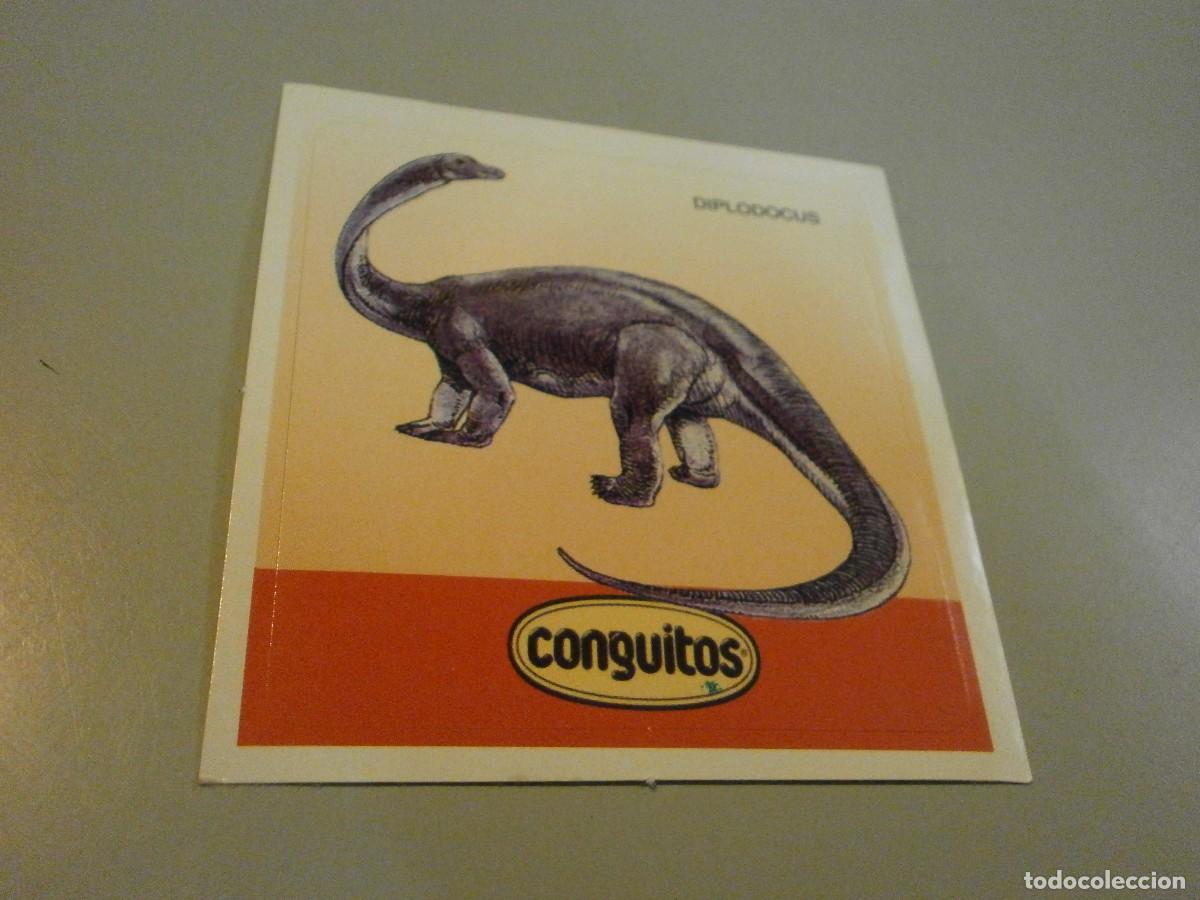 Coleccionismo cromos antiguos: cromo pegatina dinosaurios conguitos - Foto 1